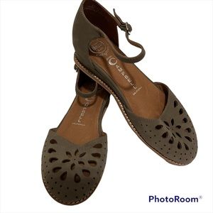 Jeffery Campbell Kalinda Perforated Suede Sandal, Size 8. Excellent condition.